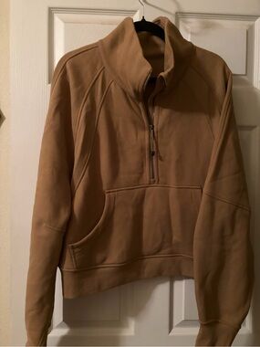 lululemon athletica Quarter-Zip Pullover in Camel